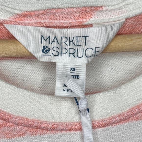Market & Spruce Juuna Hi Lo striped Knit Top Size XSP - Picture 4 of 9